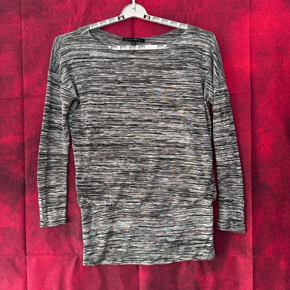 WHITE HOUSE BLACK MARKET WOMEN'S GRAY OPEN BACK SWEATER SIZE M